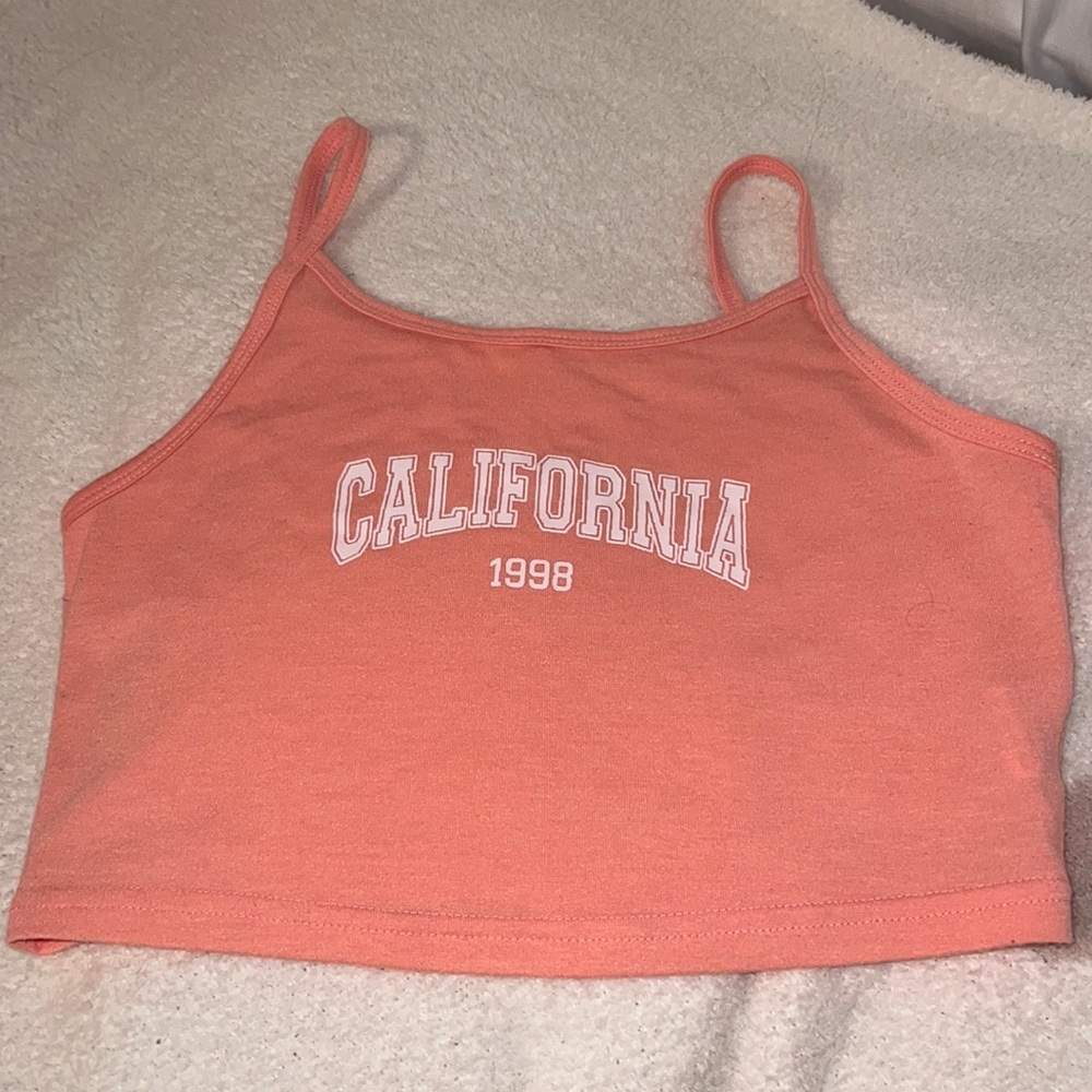 Orange tank top from Romwe.